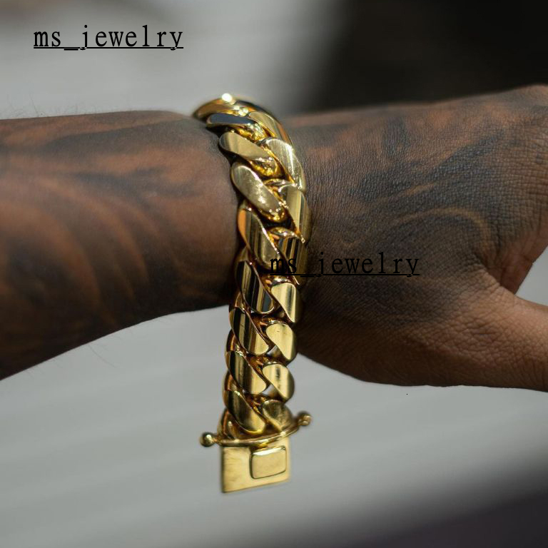 Luxury Hip Hop Jewelry Cadena Cubana Custom 10K 14K 18K 24K Real Solid Yellow Gold Miami Cuban Link Bracelet for Men Women