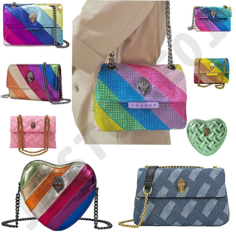 London Kensington Bag Designer Bag Cross Body Bag Chain Heart Bag Messenger Bag Mini Bag Soft Leather Handbag Fashion Handbag Small Crossbody Kurt Gegierlies Bag RT7