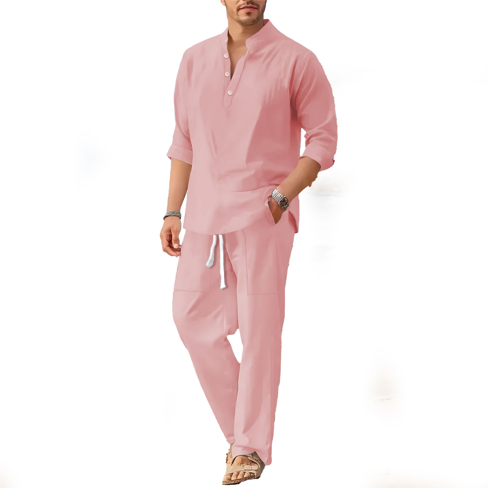 Designer Mens Tracksuit High Street Hip Hop Autumn Mens Thin Button up Jacket Joggers Streetwear 2 pcs set shirt and pants hombres pantanos