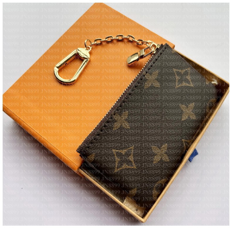 Designer Wallet Small Bag Portable Coin Purses Classic Man Women KEY Pouch Chain Bags Luxury Coin Purse Mini Wallets With Dust Bag and Box