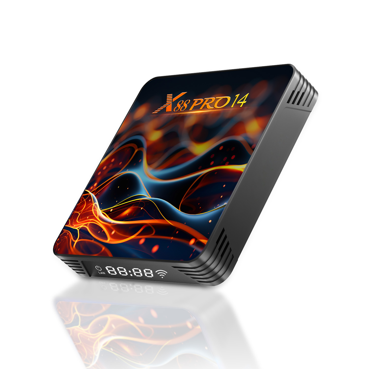 TV Box X88 Pro 14 Android 14 RK3518 Quad Core 2GB RAM 16GB ROM 4K LAN 100M Wifi6 BT 5.0 Voice Remote Media Player Set Top Box