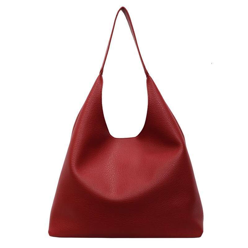 Korean Daily Commuting Underarm for Women 2025 Summer Soft Leather Casual Versatile Shoulder Tote Bag