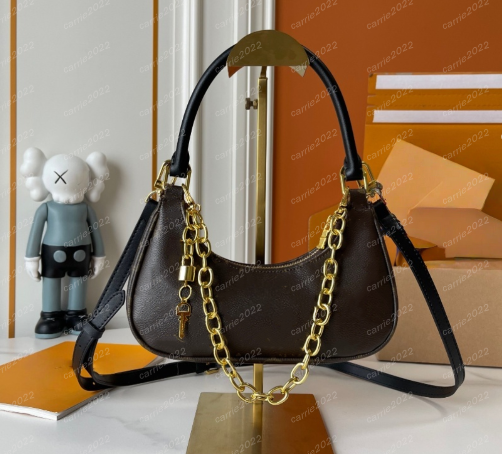 High Quality Designer Catchy Pm Bag 24cm Hobo Handbags for Women Canvas Cowhide Leather Bags Brown Crossbody Purse Shoulder Bag Strap with dust bag M25223