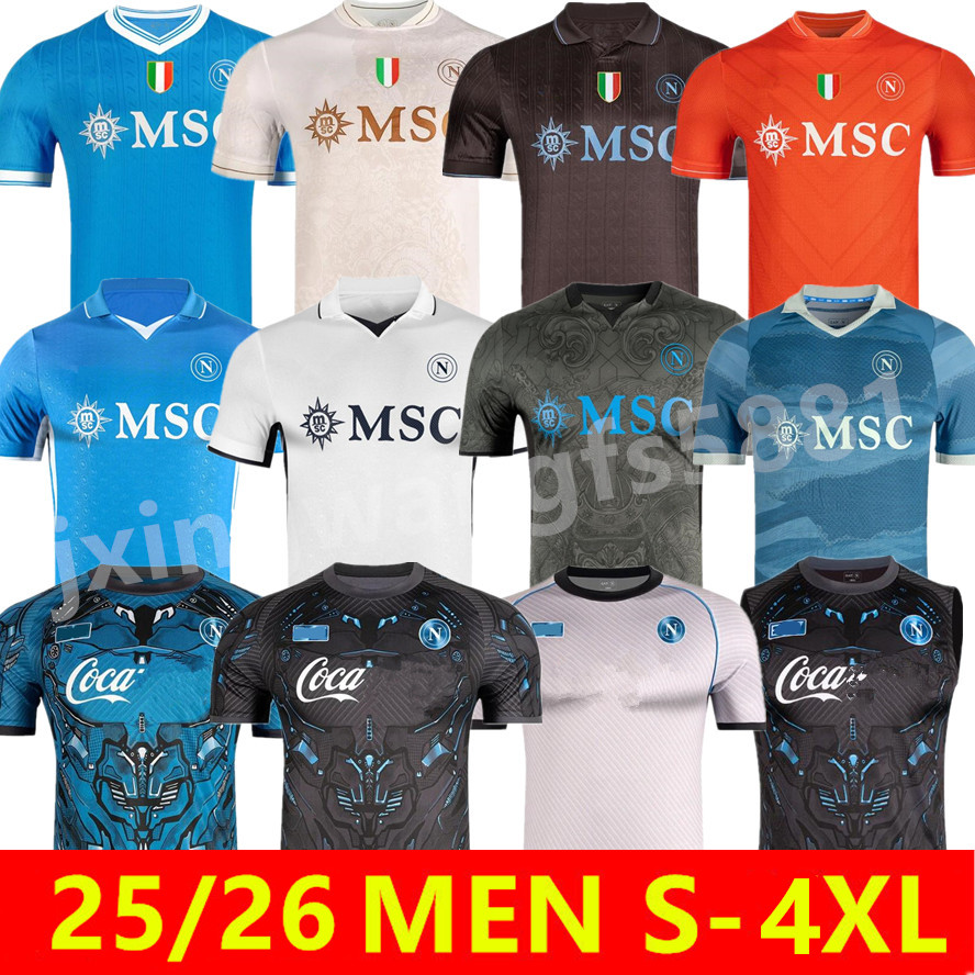 2025 2026 KVARATSKHELIA McTOMINAY Napoli Soccer Jerseys OSIMHEN NERES 24 25 26 Naples DE BRUYNE Di Lorenzo LUKAKU MERTENS VERDI MILIK special Men Football Shirts