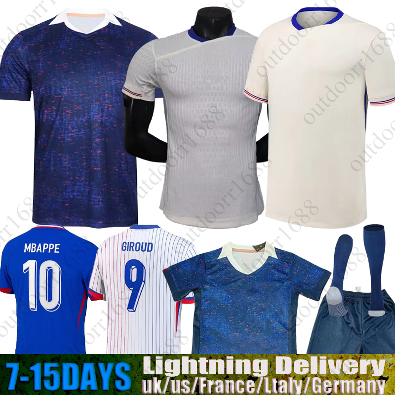 2025 2026 french soccer jersey MBAPPE GRIEZMANN 25 26 GIROUD PAVARO HERNANDEZ DEMBELE Maillots de football shirt equipement de foot Men kids kit enfants4XL