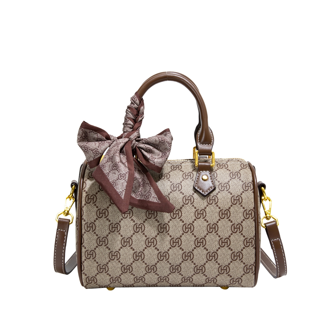 This year pillowcase bags are popular for women featuring European and American fashion versatile single-shoulder monogram Boston handbags for women