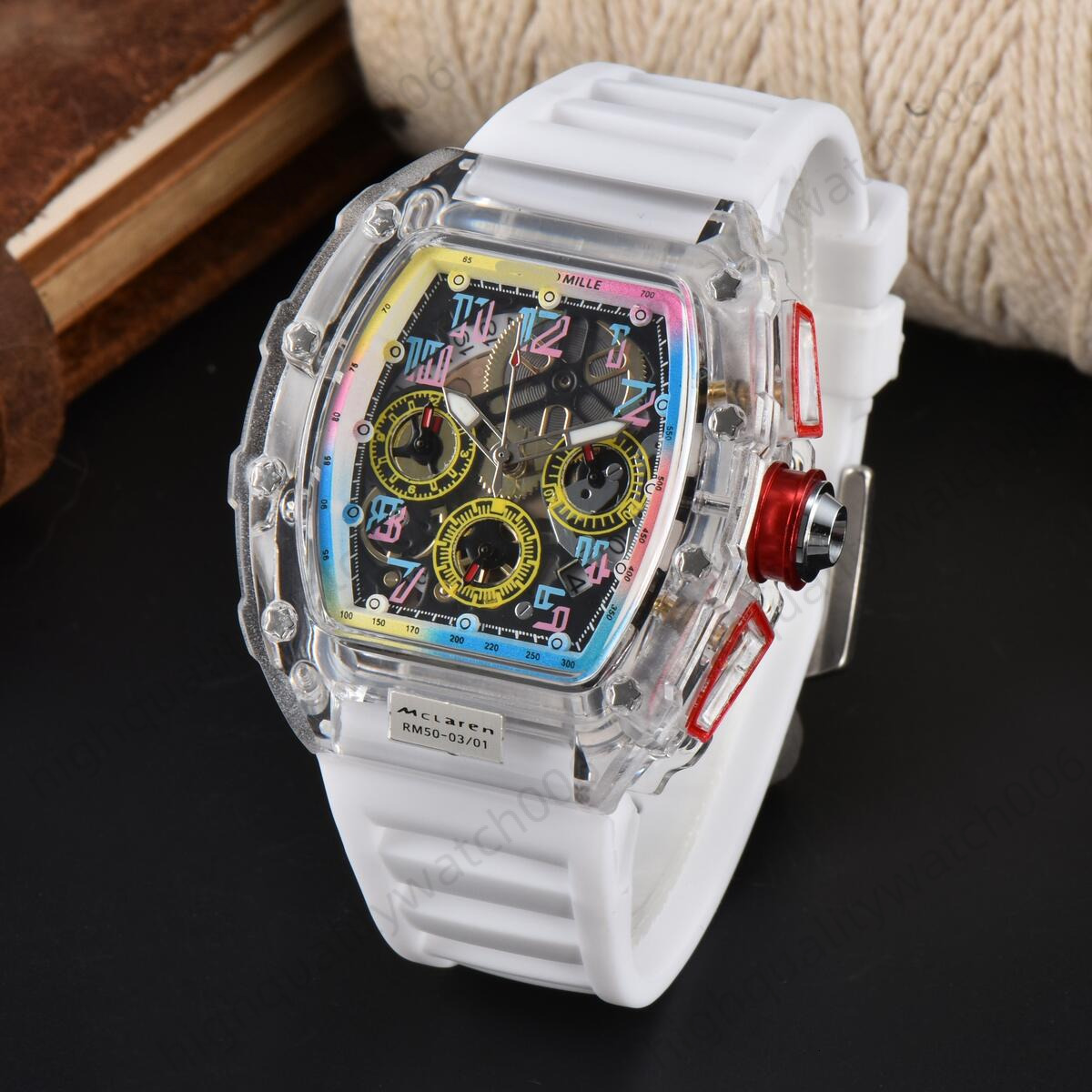 High Quality Richerd Miller Watch Rubber Strap Luxury Mens Designer Watch Man WatchWoman Watch Chronograph Super Clone Quartz Automatic Watch with Box 5ce