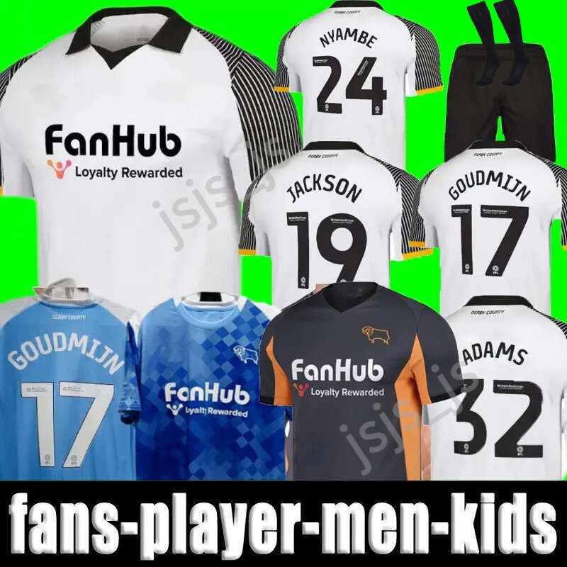 Derby County 2025 2026 soccer jerseys COLLINS SIBLEY CASHIN NELSON ELDER FORNAH BARKHUIZEN GOUDMIJN NYAMBE 25 26 Home Away Third Football Shirt men kids kit