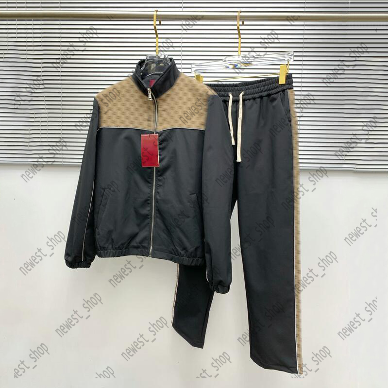 Mens Tracksuits jackets Set man sport pants Double letter print jacket casual pant high-end stand-up collar tracksuit Womens montage Leisure sports suit XXXL 3XL