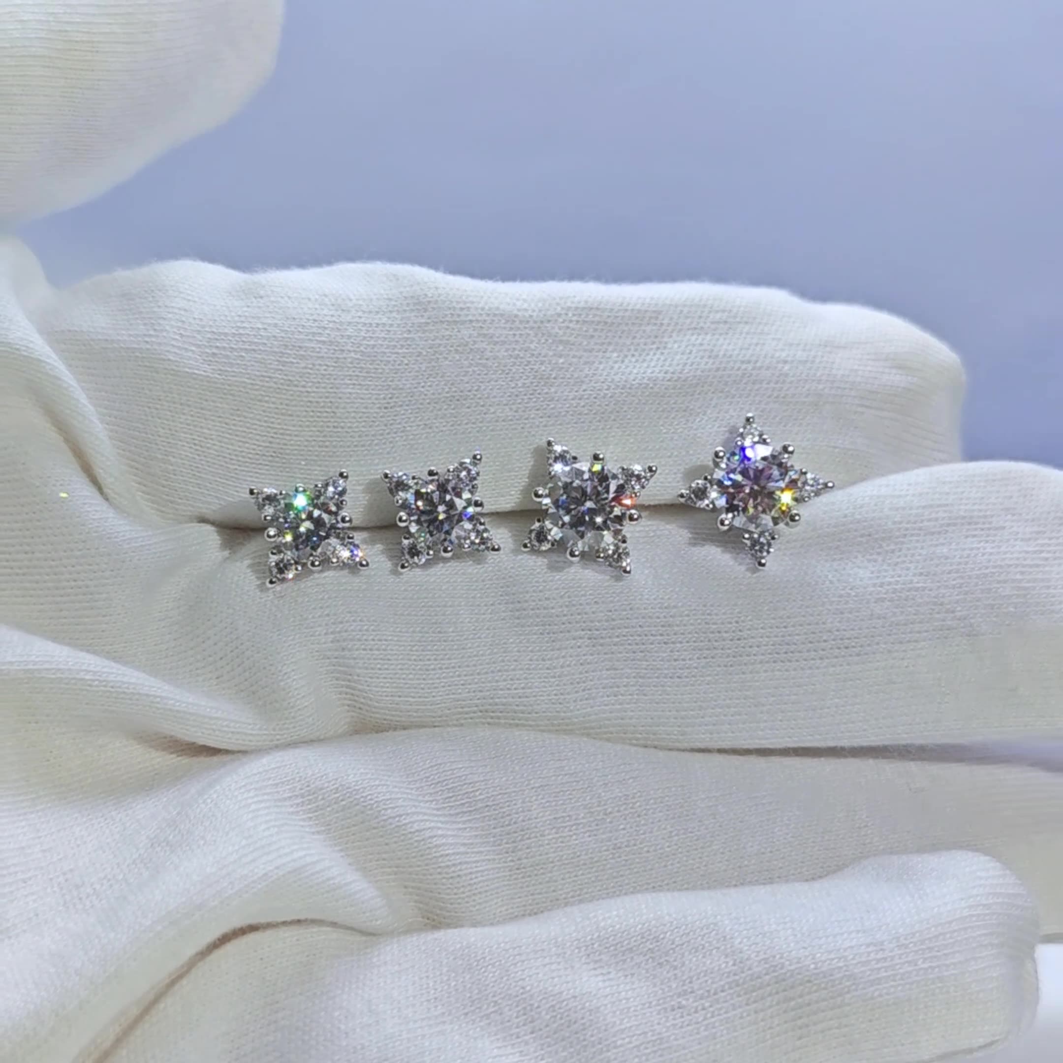 Moissanite zircon lab grown diamonds designer style womens wedding design styles diamond earrings 12656