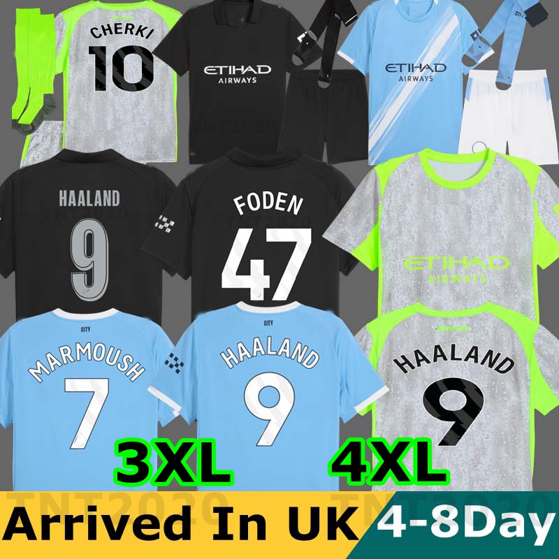 HAALAND 25 26 MAN CITY Soccer Jerseys KovaCiC McATEE DOKU 2025 2026 GREALISH MAHREZ FODEN BERNARDO KHUSANOV AIT NOURI RODRIGO Football Shirt Men Kids Sets Uniforms A+