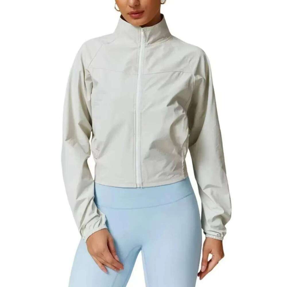 Yoga Quick-Drying Stand-Up Neck Sports Women's Thin Windproof Outdoor Running Fiess Long-Sleeved Yoga Jacket