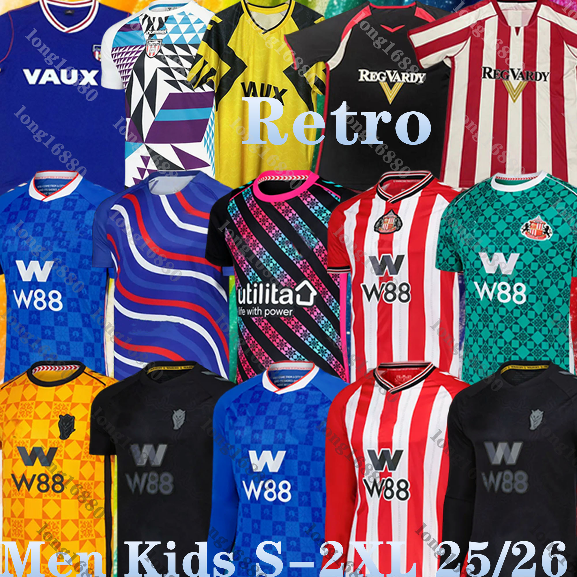 sunderland football shirts 25 26 Black Cats Blackout kits Retro Soccer Jerseys safc home away third PRITCHARD safc 2025 2026 football shirts long sleeve third stripe