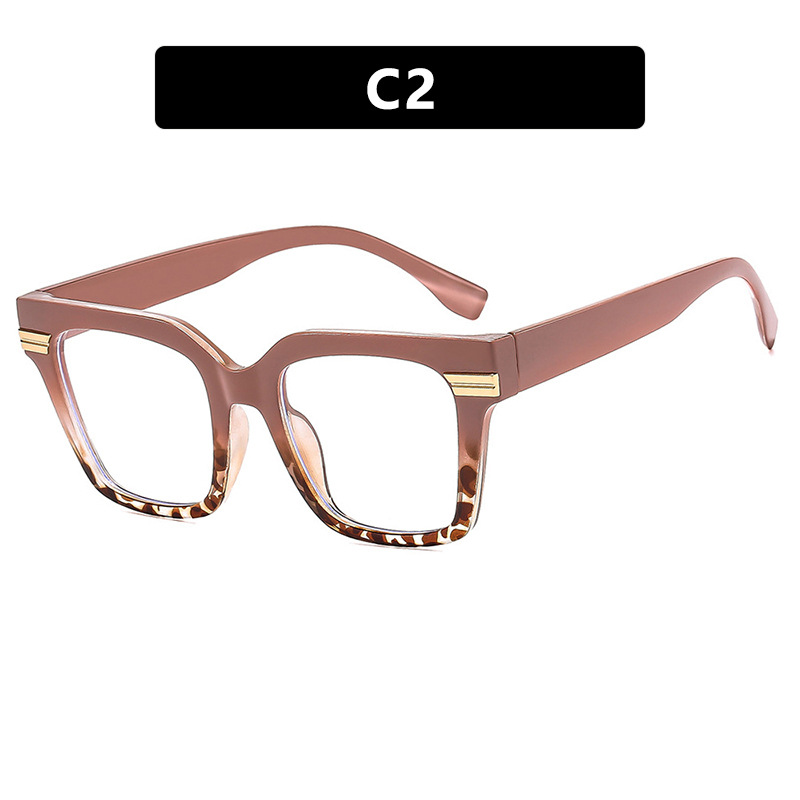 2025 Square Over sized Blue Light Glasses Trendy Non Prescription Frames for Women