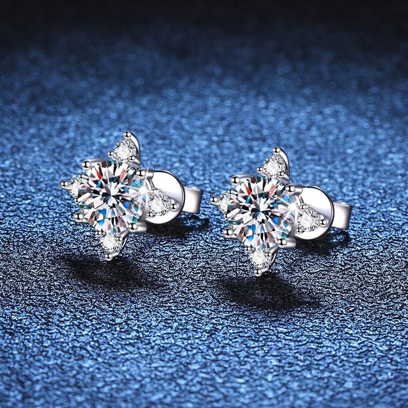 Moissanite zircon lab grown diamonds designer style womens wedding design styles diamond earrings 12656