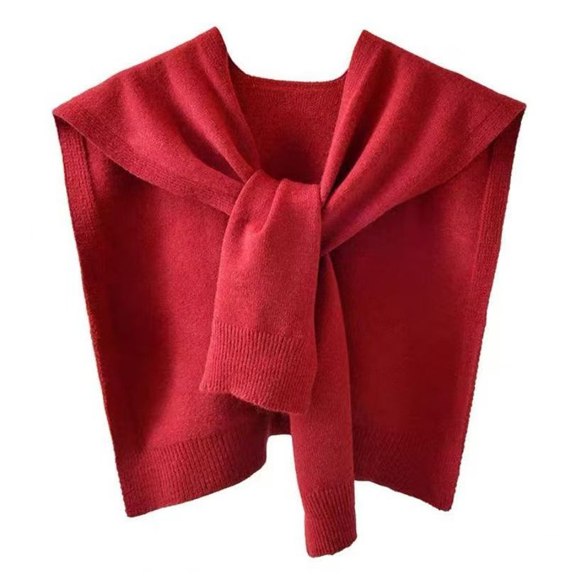 T1465 solid color shawl female new spring and autumn striped knitted small shawl thin section