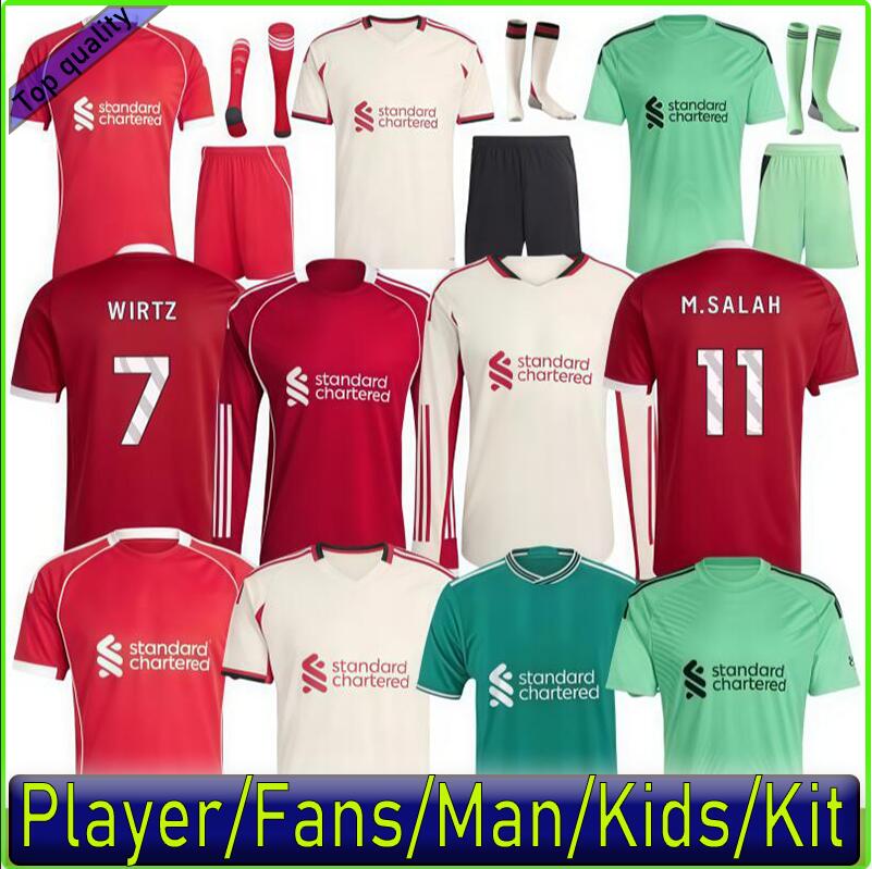 25 26 MAC ALLISTER soccer jersey DIOGO JOTA 22 EkitikE 2025 2026 football shirt Luis DIaz SZOBOSZLAI A.BECKER FRIMPONG Wirtz 7 Kerkez men kids kit uniforms SALAH