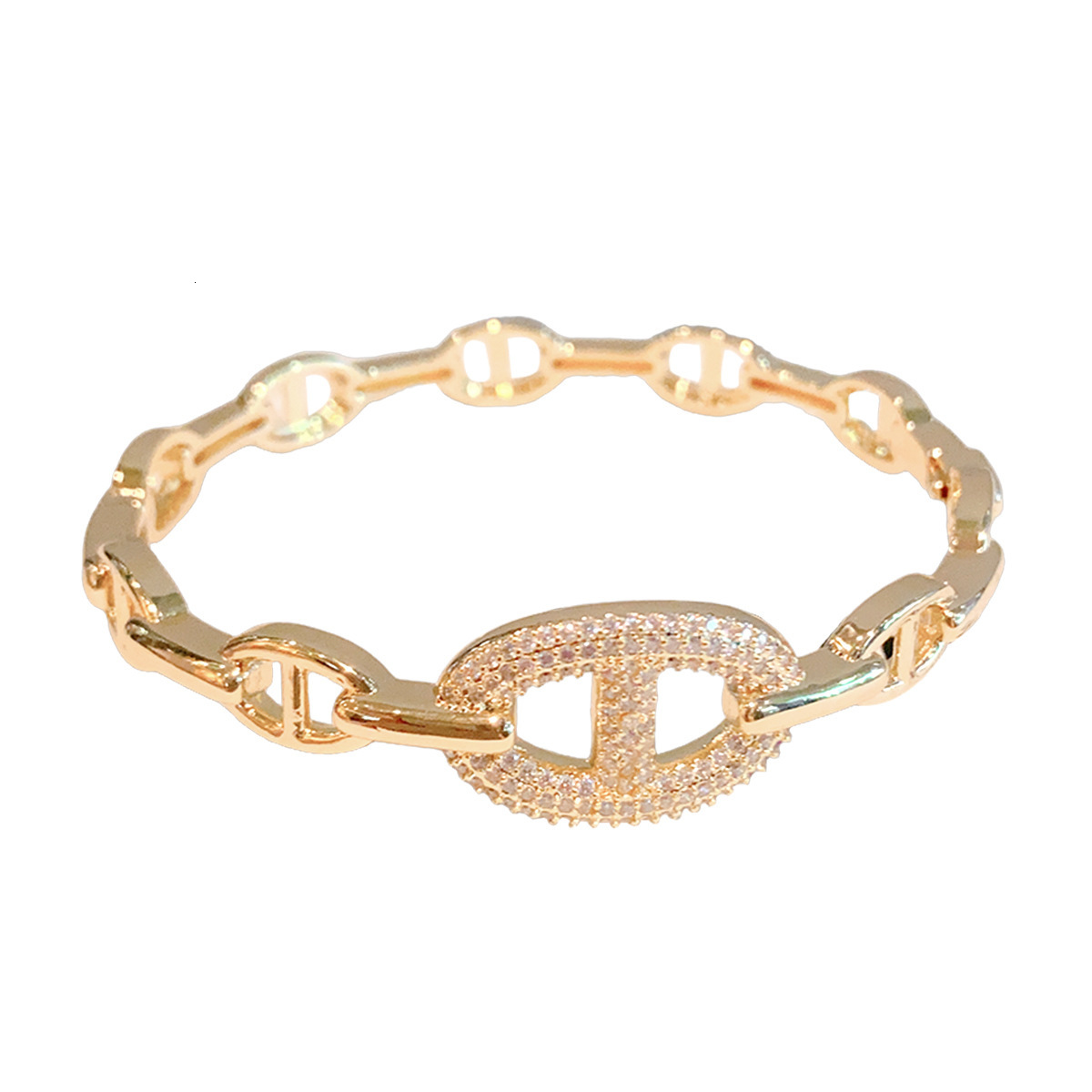 Chinese Style Pig Nose Bracelet Slim Waist Minimalist High-end Jewelry