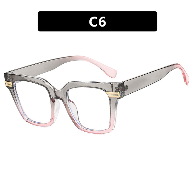 2025 Square Over sized Blue Light Glasses Trendy Non Prescription Frames for Women