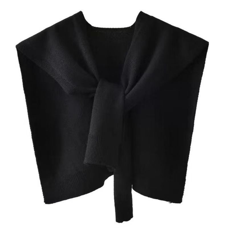 T1465 solid color shawl female new spring and autumn striped knitted small shawl thin section