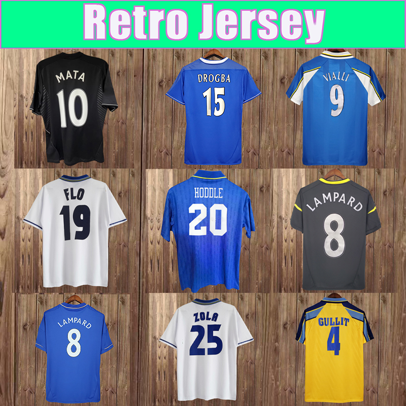1995 2017 DROGBA LAMPARD Mens Retro Soccer Jerseys SHEVCHENKO ALEX DECO MINEIRO ROBBEN ANELKA Home Away 3rd Vintage Football Shirts