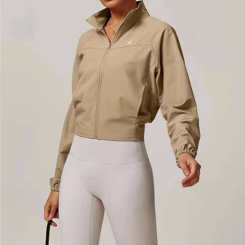 Yoga Quick-Drying Stand-Up Neck Sports Women's Thin Windproof Outdoor Running Fiess Long-Sleeved Yoga Jacket