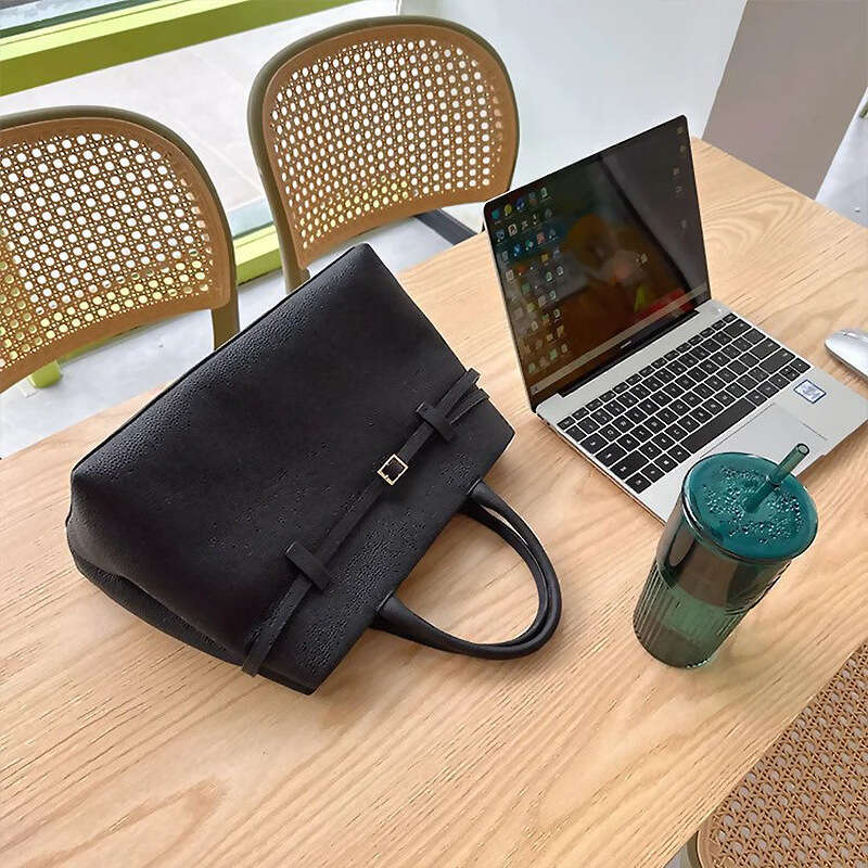 Designer Tote Autumn Winter New Top Layer Cowhide Simple Commuter Large Capacity Handheld Briefcase Single Shoulder Crossbody Bag