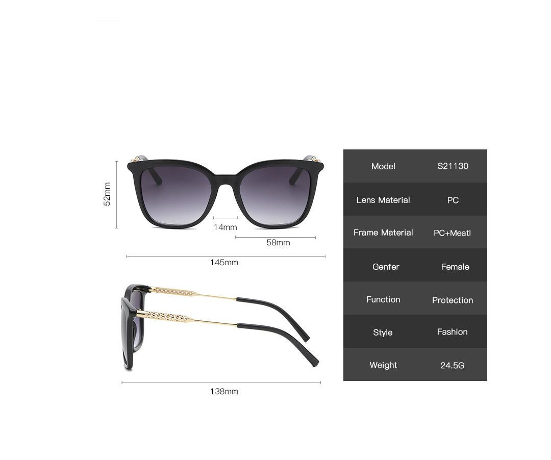 Designer Sunglasses For Women Cat Eye Sunglasses Fashion UV400 Protection Sunglasses Luxury Polarized Goggle Pilot PC Frame Eyewear P3018