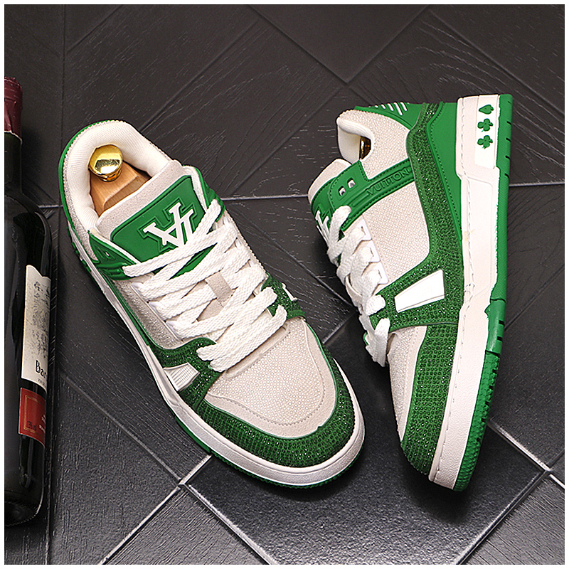 designer free shipping Trendy brand highend rhinestone casual shoes with sense of design niche board shoes fashionable and personalized shoes