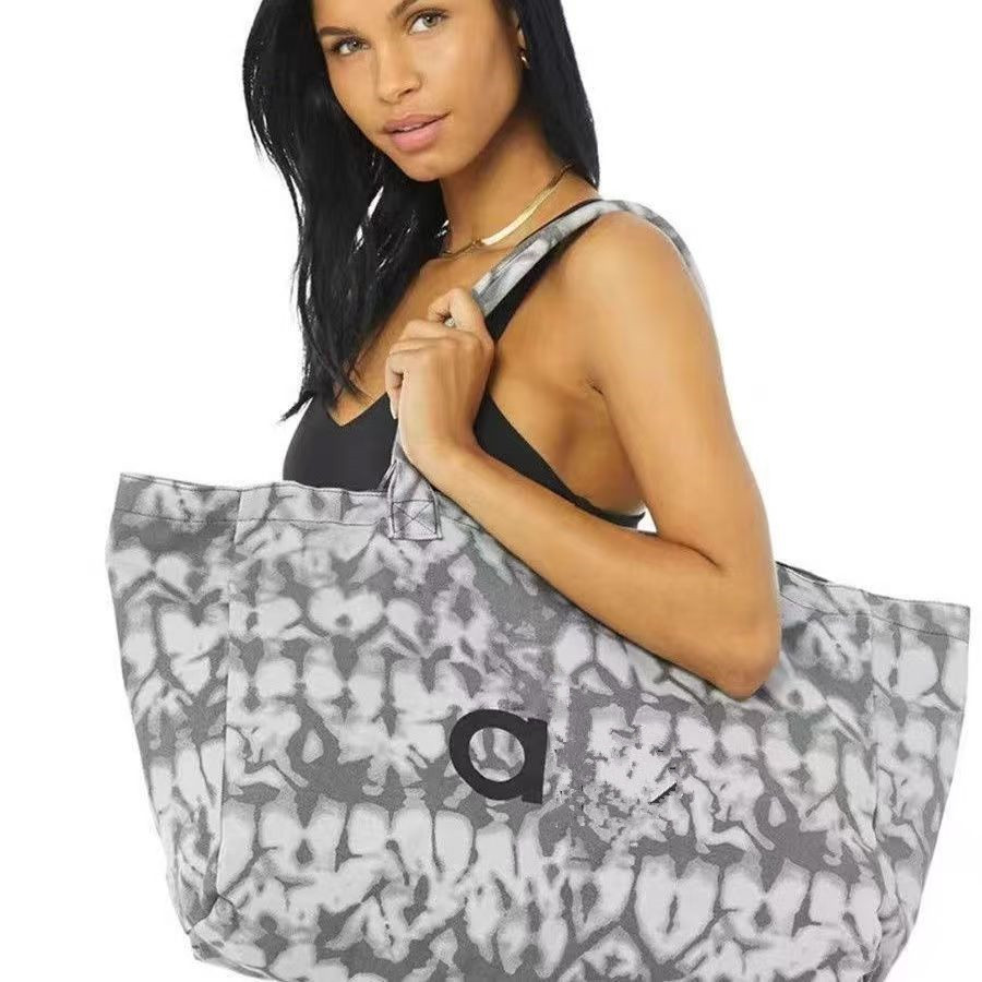 Yoga bag shoulder bags underarm bags hippie underarm bags washed denim checkered classic chain strap leather drawstring closure Dinner bag