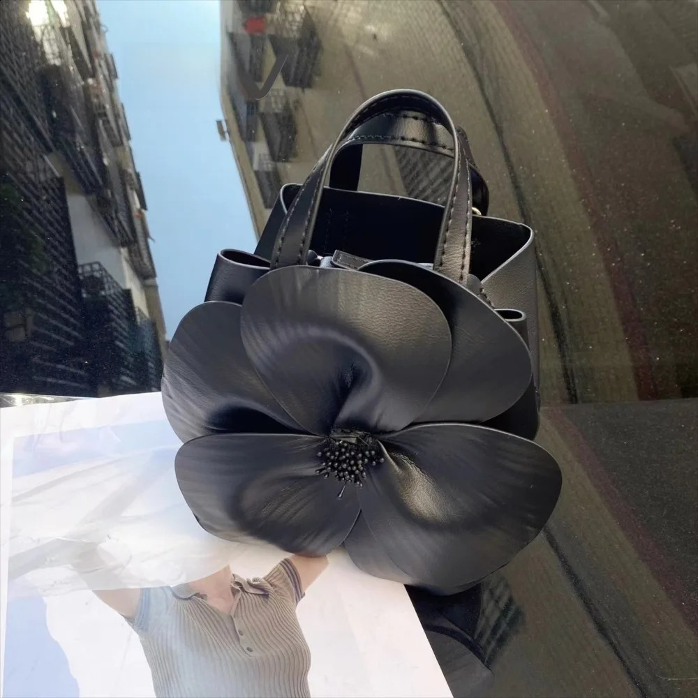 Innovative Chinese-Style Floral Bucket Bag Drawstring French Mini Tote Bag Flower Bucket Purse Women y er Handbags 250811