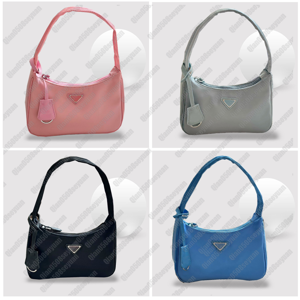 Designer bag Black Classic Nylon Underarm Bag Luxury Handbag Wallet Fashion Leather Crossbody Clutch Half Moon Shoulder Bag