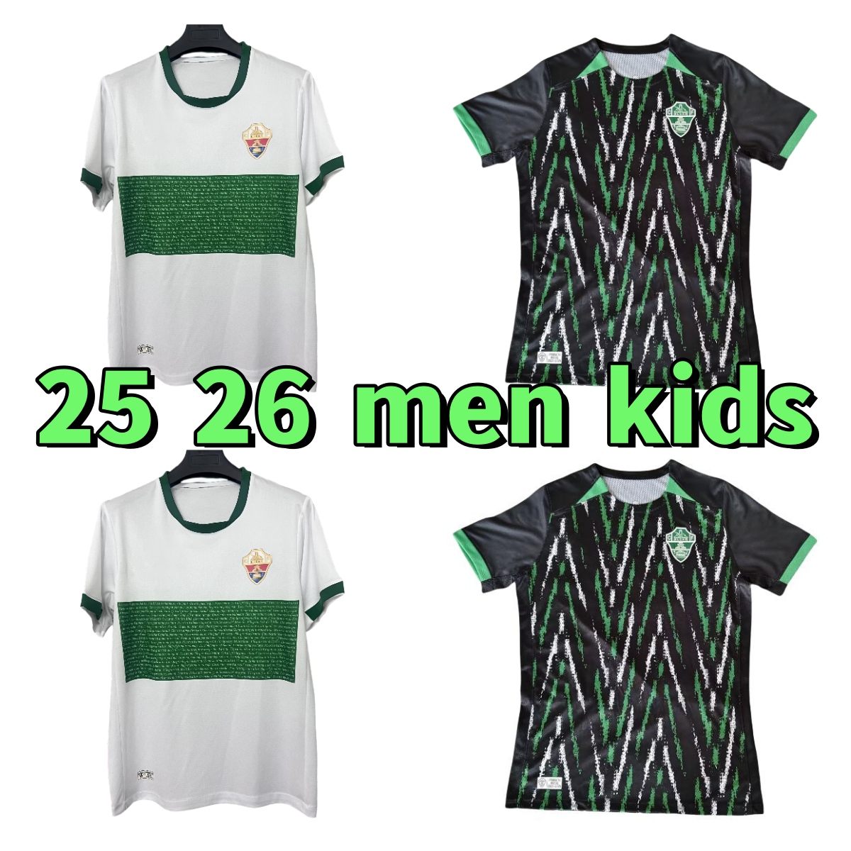 25 26 Camisetas De Futbol Elche CF Soccer Jerseys RAUL GUTI LUCAS BENEDETTO Men Adult Football Shirt Uniforms PASTORE PERE MILLA IVAN MARCONE AWAY