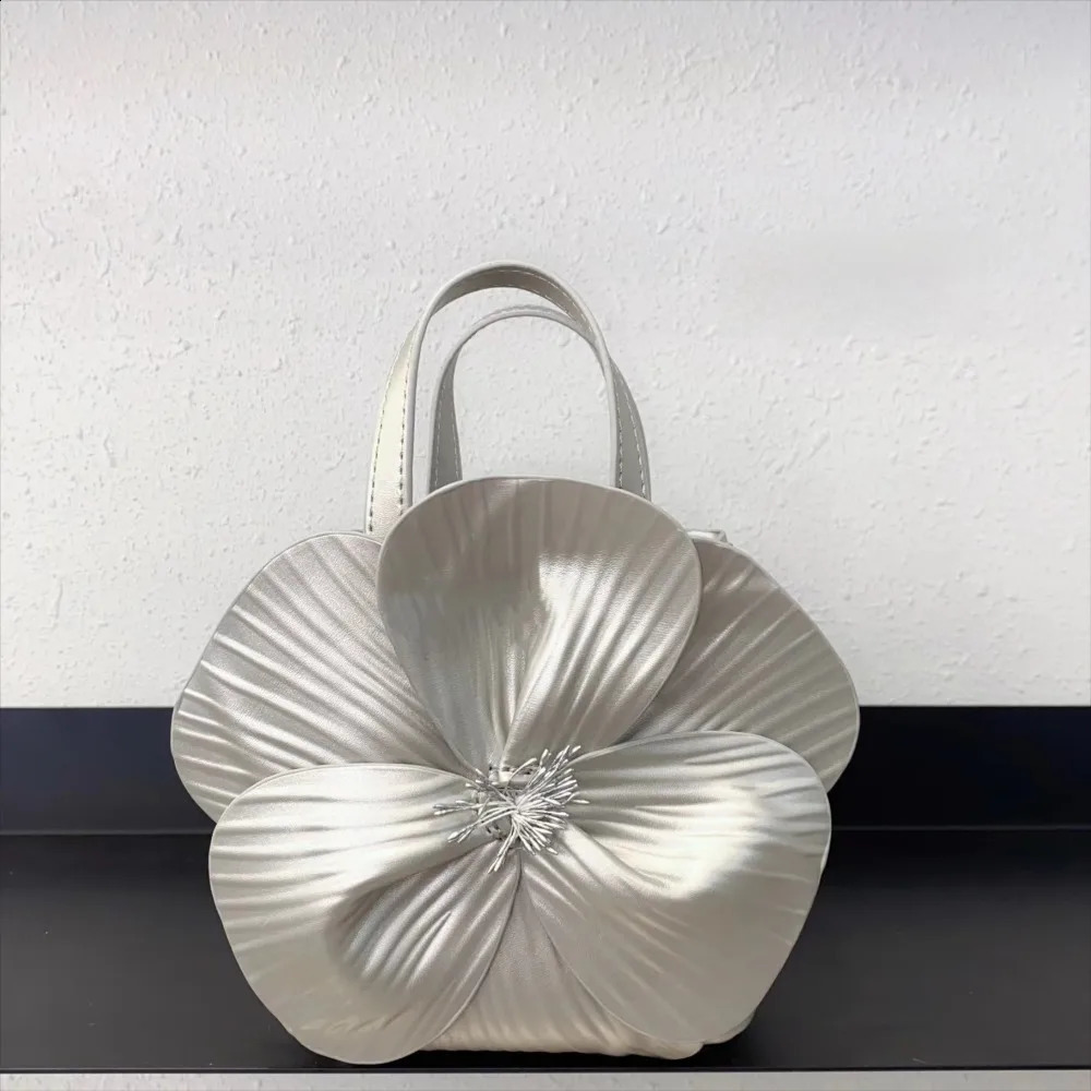 Innovative Chinese-Style Floral Bucket Bag Drawstring French Mini Tote Bag Flower Bucket Purse Women y er Handbags 250811