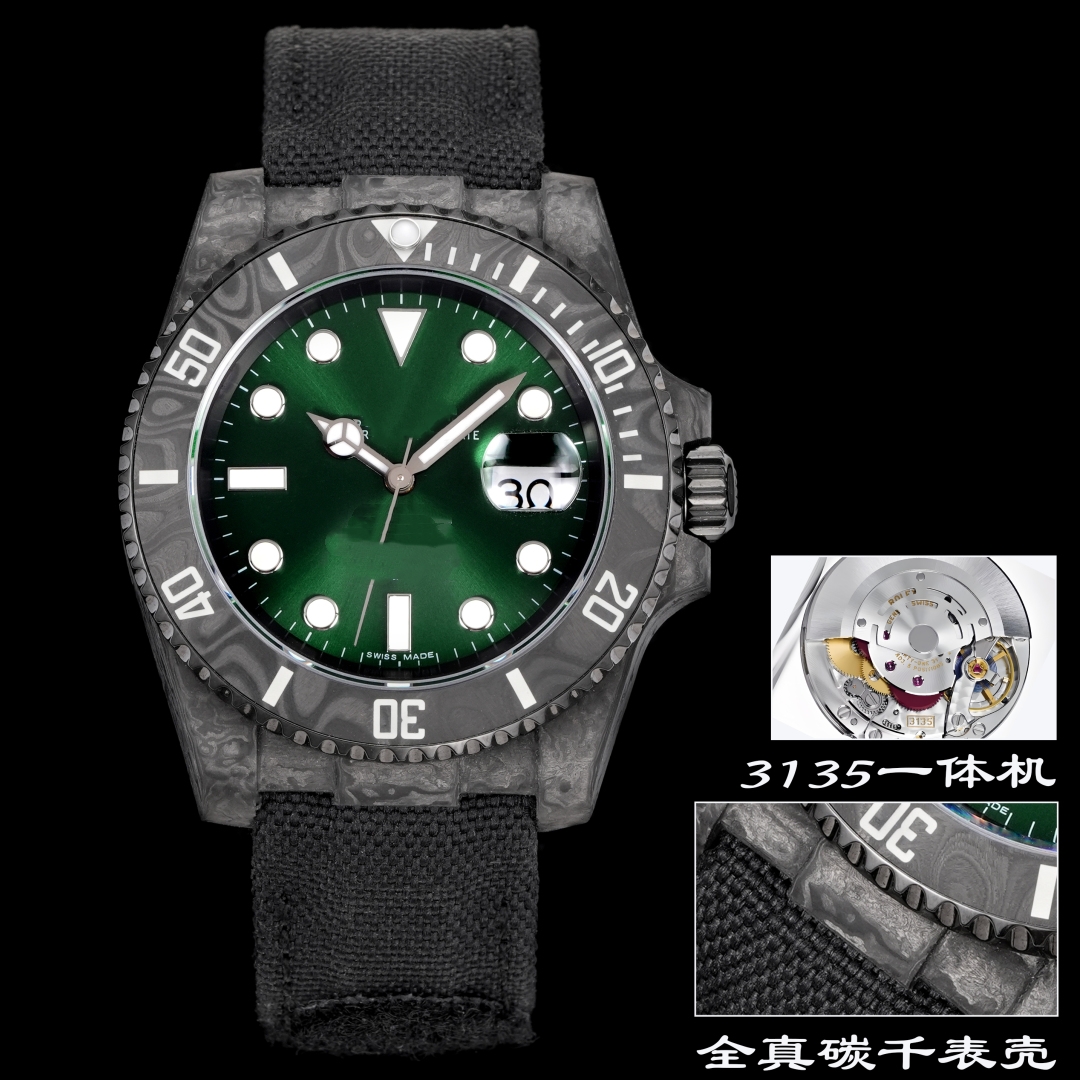 PPM Factory Montre de luxe mens watches 40mm 3135 automatic mechanical movement Carbon fiber case luxury watch aaa Wristwatches Relojes 02