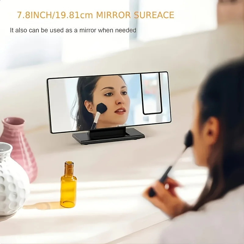 1PC Mirror multifunctional projection alarm clock Intelligent luminous clock Bedroom large screen projection clock 250805