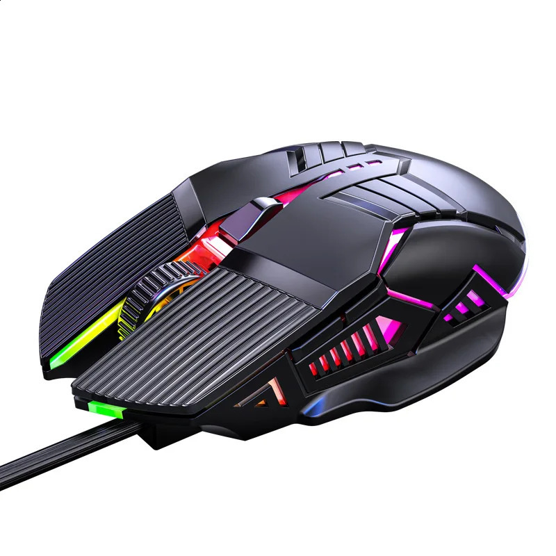 3200DPI Ergonomic Wired Gaming Mouse USB RGB Mause Gamer 6 Button LED Silent Mice for PC Laptop Computer 250729