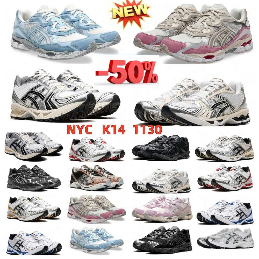 2025 New Designer Shoes NYC Men Women K14 1130 Designer shoes Men Women Running Shoes Black White Pink Grey blue gels nyc mens trainers outdoor sports sneakers