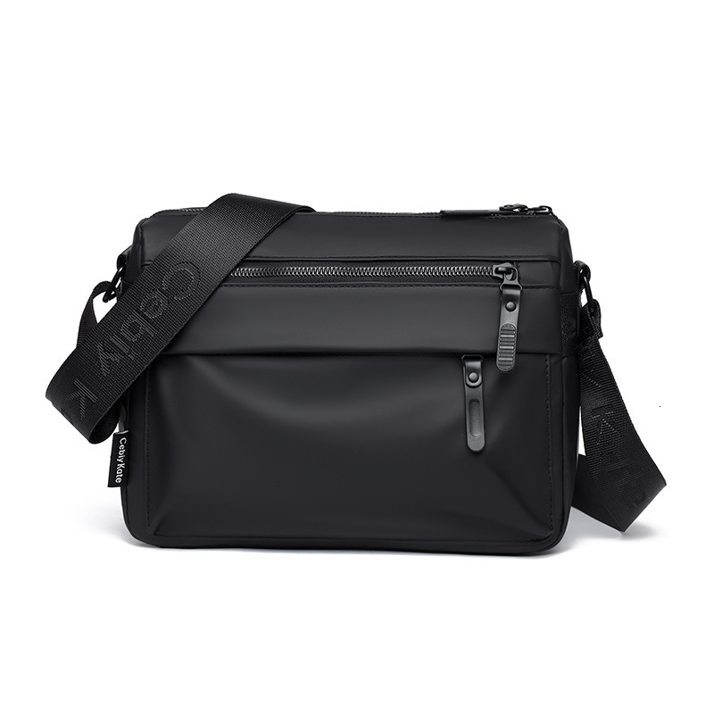 Free Shipping Designer Bag Men's Leather Luxury Bag Messenger Bag Double Zipper Large Capacity Commuter Men's Shoulder Crossbody Bag Cycling