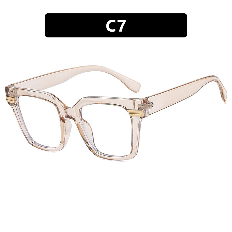 2025 Square Over sized Blue Light Glasses Trendy Non Prescription Frames for Women