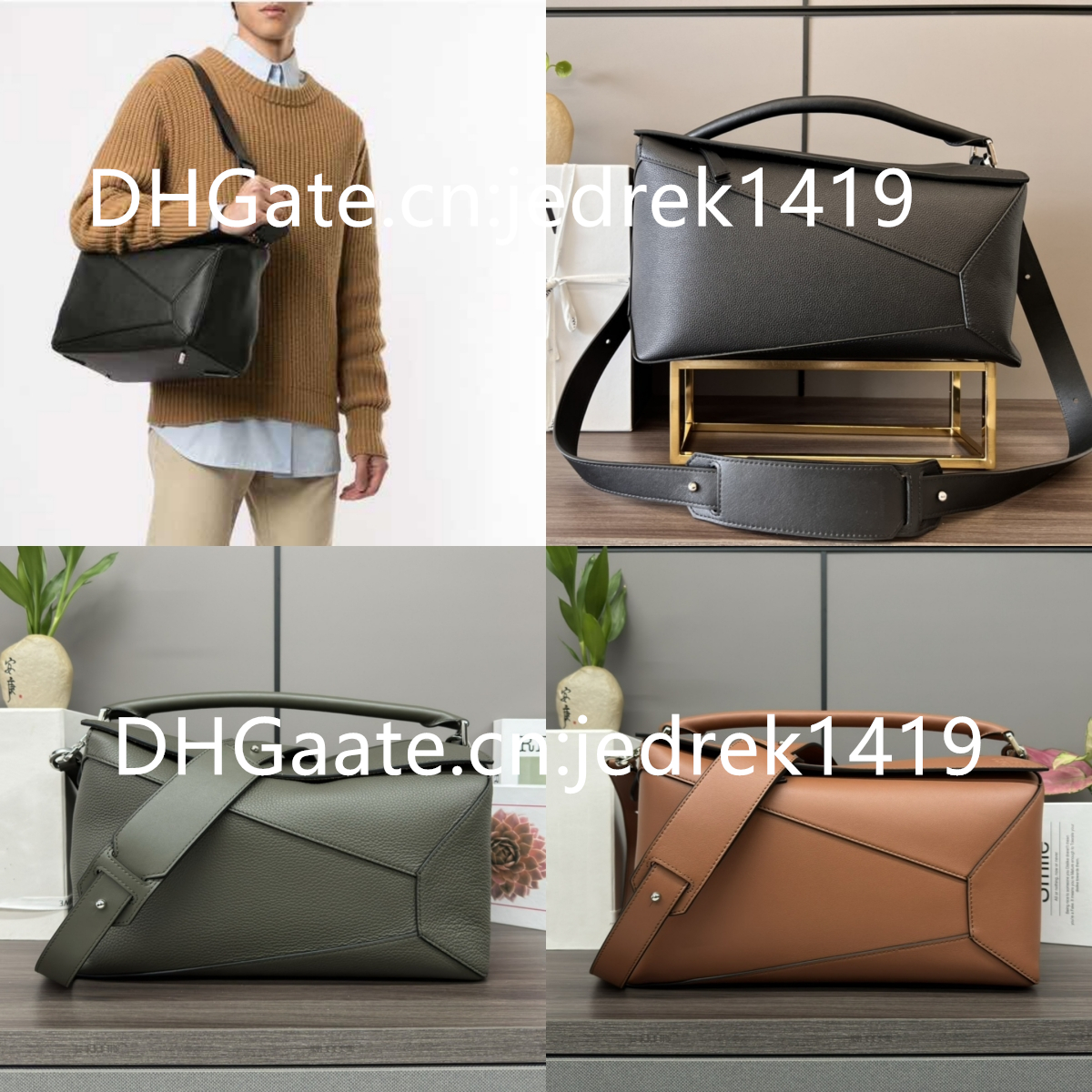 large designer puzzle bag work travel tote real leather Crossbody Bags 10a designer mirror quality man Women Shoulder Bags Large Capacity Shopping Luxury handbag