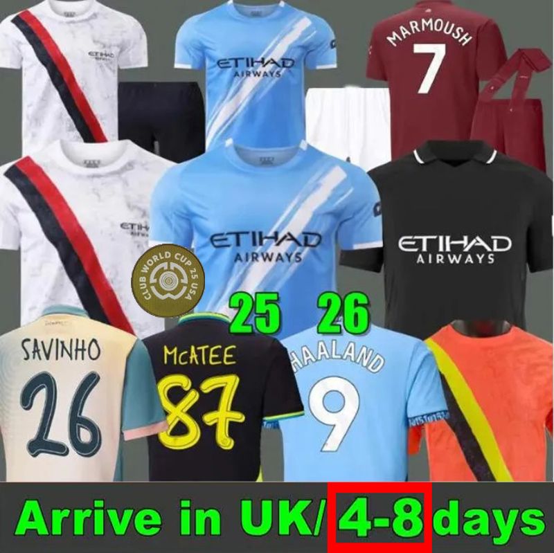 Soccer Shirt 25 26 HAALAND DE BRUYNE FODEN GREALISH RODRI DOKU 2025 2026 Children Athletic Outdoor Apparel Jerseys Man City Kids Football Shirts Sets