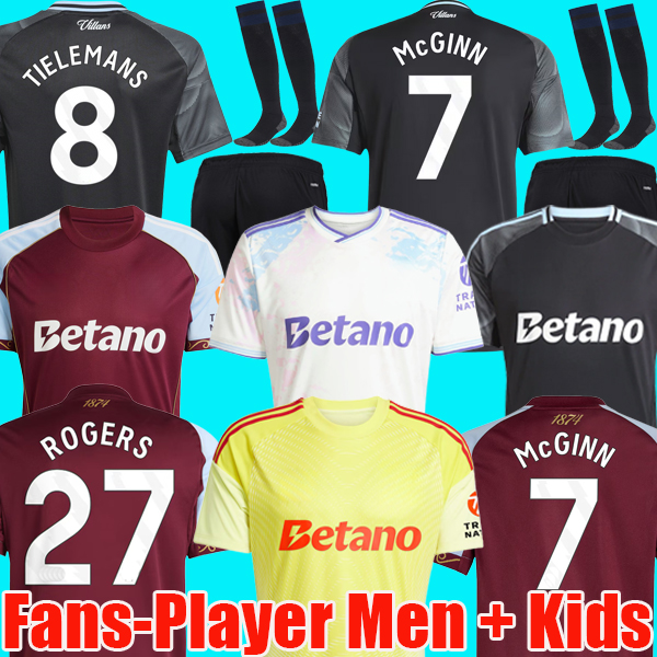 aston vilas 25 26 Soccer Jerseys 2025 men kids kit football Shirts