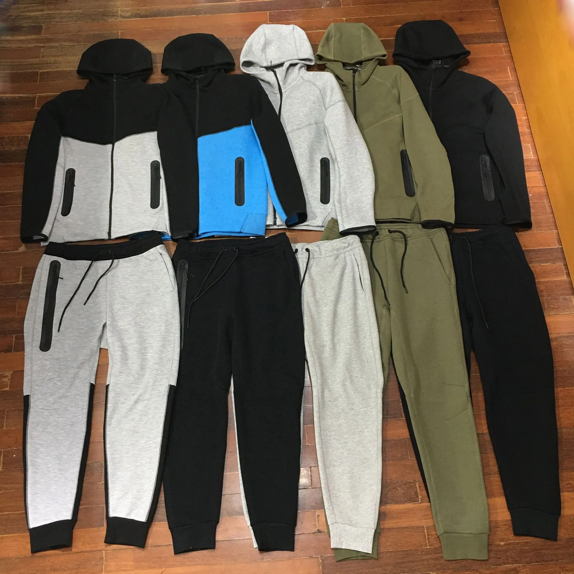 niki tech tracksuit designer mens woman pants mens full-zip hoodie montirex tracksuit windrunner sportswear jacket reflective waist cord pocket taping tech fleece