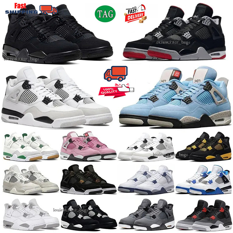 4 Basketball Shoes For Men Women 4S Military Black Cat Pine Green Seafoam White Oreo Red Thunder Cement Unc Medium Olive Sail Mens Trainers Outdoors E9fd9
