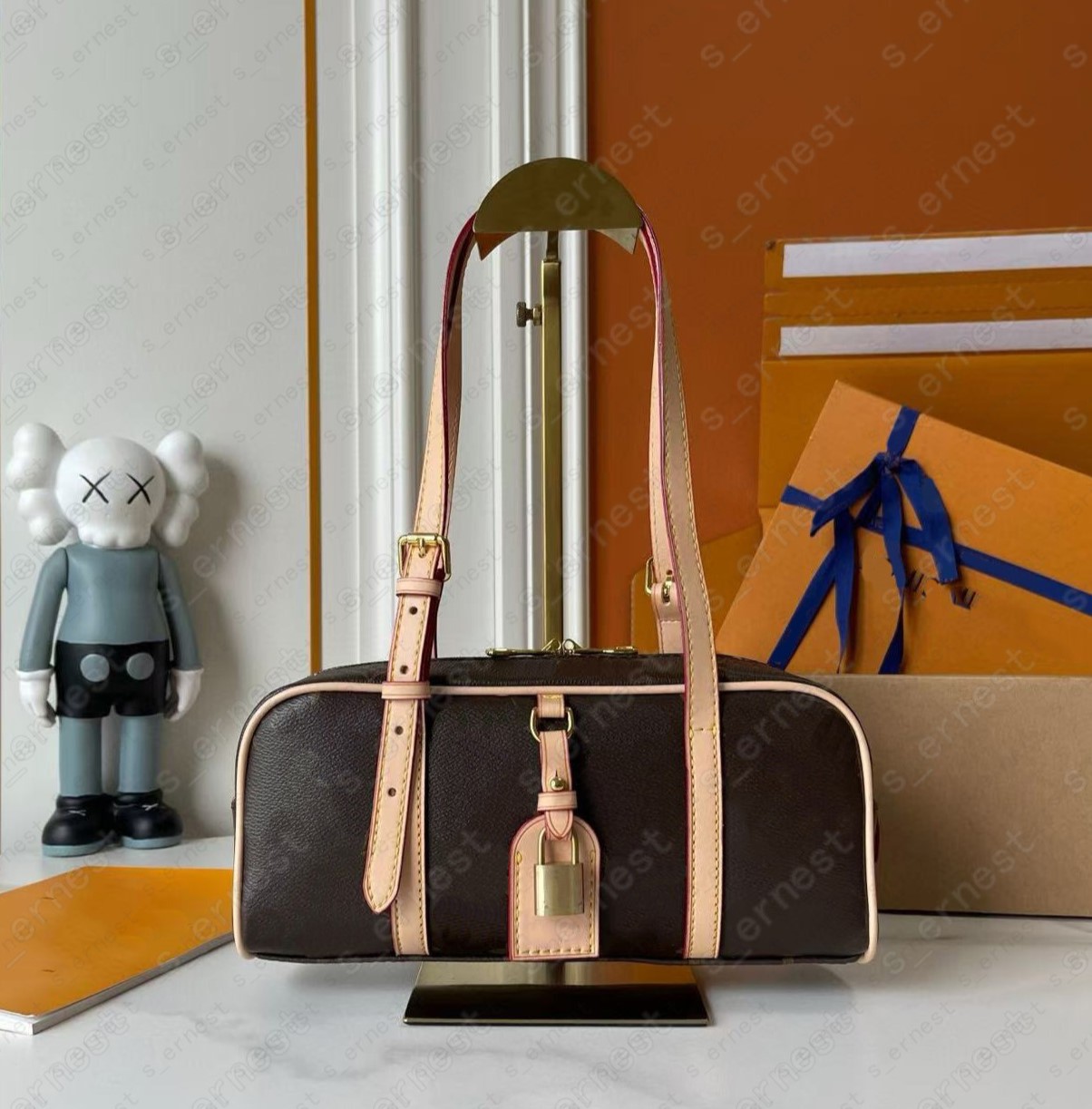 2025 Women's bag bowling bag hang on Designer Bag Denim Bags Boston bag Tote bag underarm shoulder bag travel shopping bag