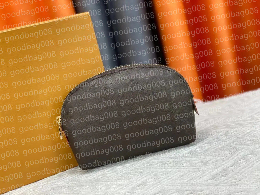 Designer Bag Zipper Cosmetic Bags Mini Luxury Bag Genuine Leather Women Makeup Bag Blue Denim Toiletry Cosmetics Pouch Fashion Woman Make Up Travel Handbags Purses