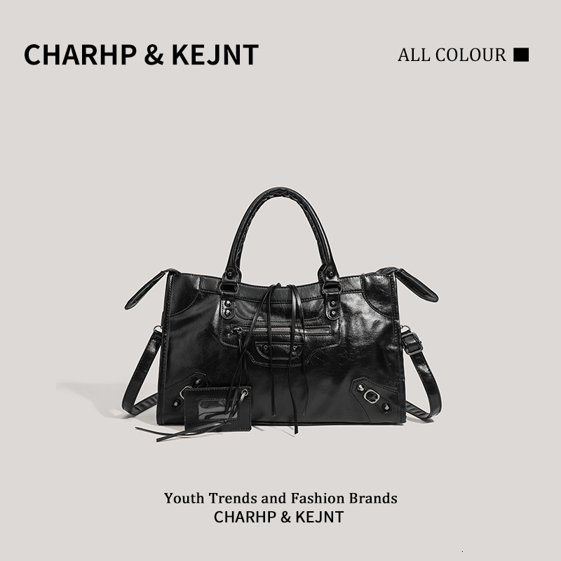 Rivet Motorcycle Bag High-End Feel Baidu Fashion Single Shoulder Crossbody Handbag for Women ddmymoon