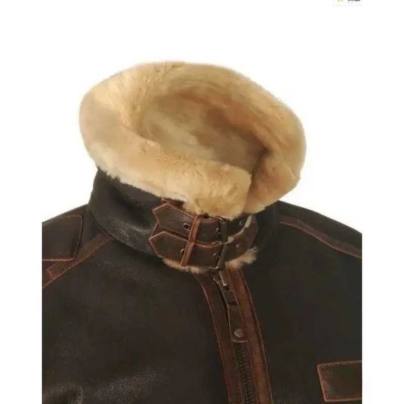 Winter Mens Winter Jackets Leather and Fur Integrated Brown Collar Zipper Digging Pocket Zipper Youth Casual Men Clothing XJ250818
