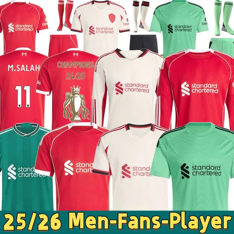 LFC soccer jerseys ALLISTER ALEXANDE SZOBOSZLAI R-ARNOL D LUIS DIAZ GAKPO DARWIN jersey fans player 24 25 26 football shirt Mens Kids Kit sock